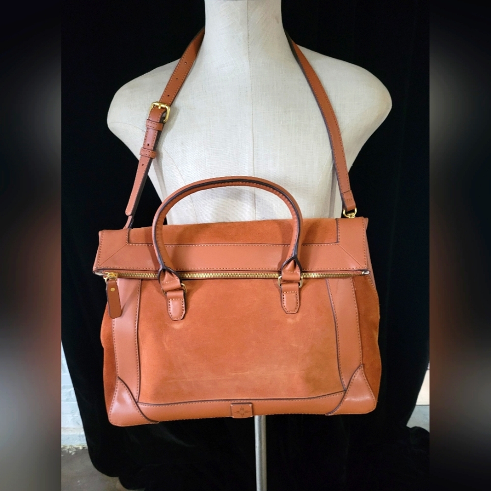 India Hicks Suede Saddle Bag